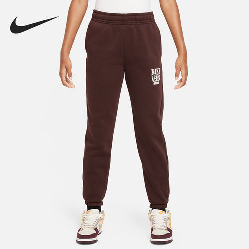 Nike/耐克正品运动大童加绒保暖训练针织束脚长裤FZ4720-227