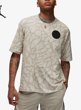 Nike/耐克正品JORDAN x PSG男士宽松透气运动短袖DZ2912-072