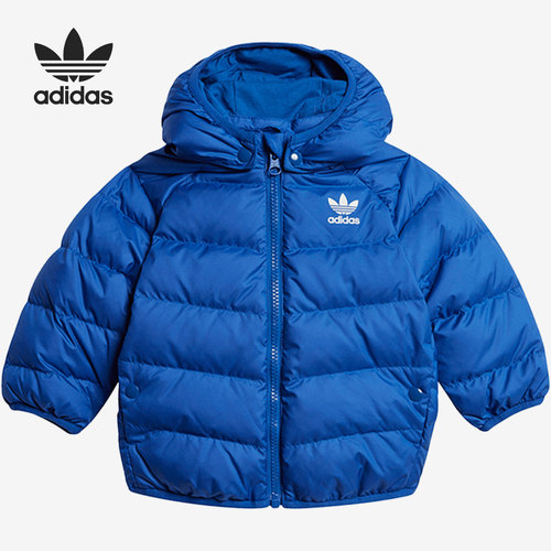 Adidas/阿迪达斯正品三叶草婴童连帽保暖运动羽绒服 GD4598