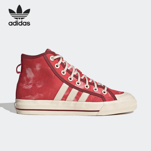 Adidas/阿迪达斯正品三叶草NIZZA HI RF男女经典帆布鞋GX4585