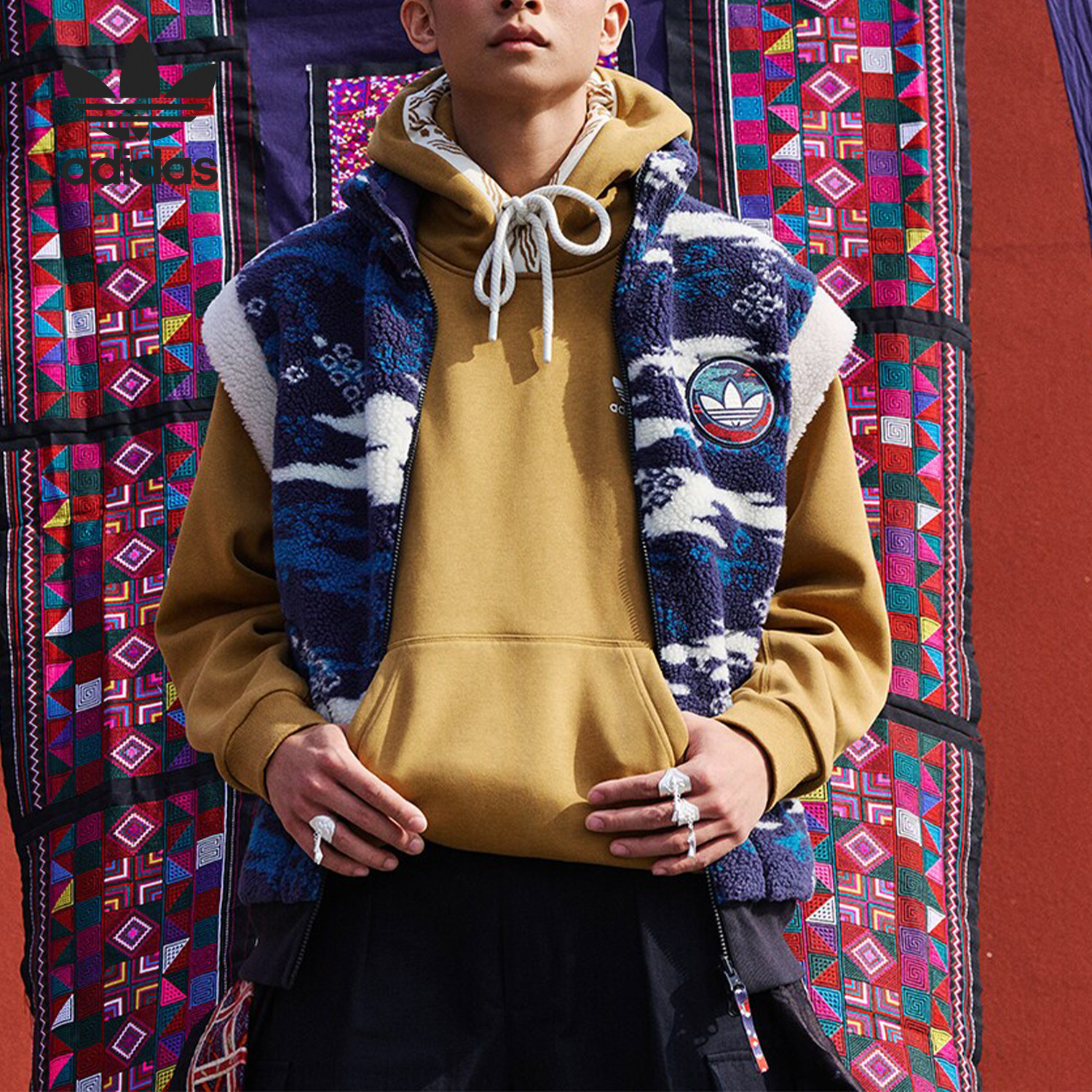 Adidas/阿迪达斯男女双面穿马甲