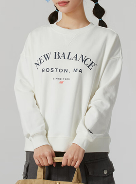 New Balance/NB正品新款女子时尚简约圆领卫衣套头衫AWT51371-SST