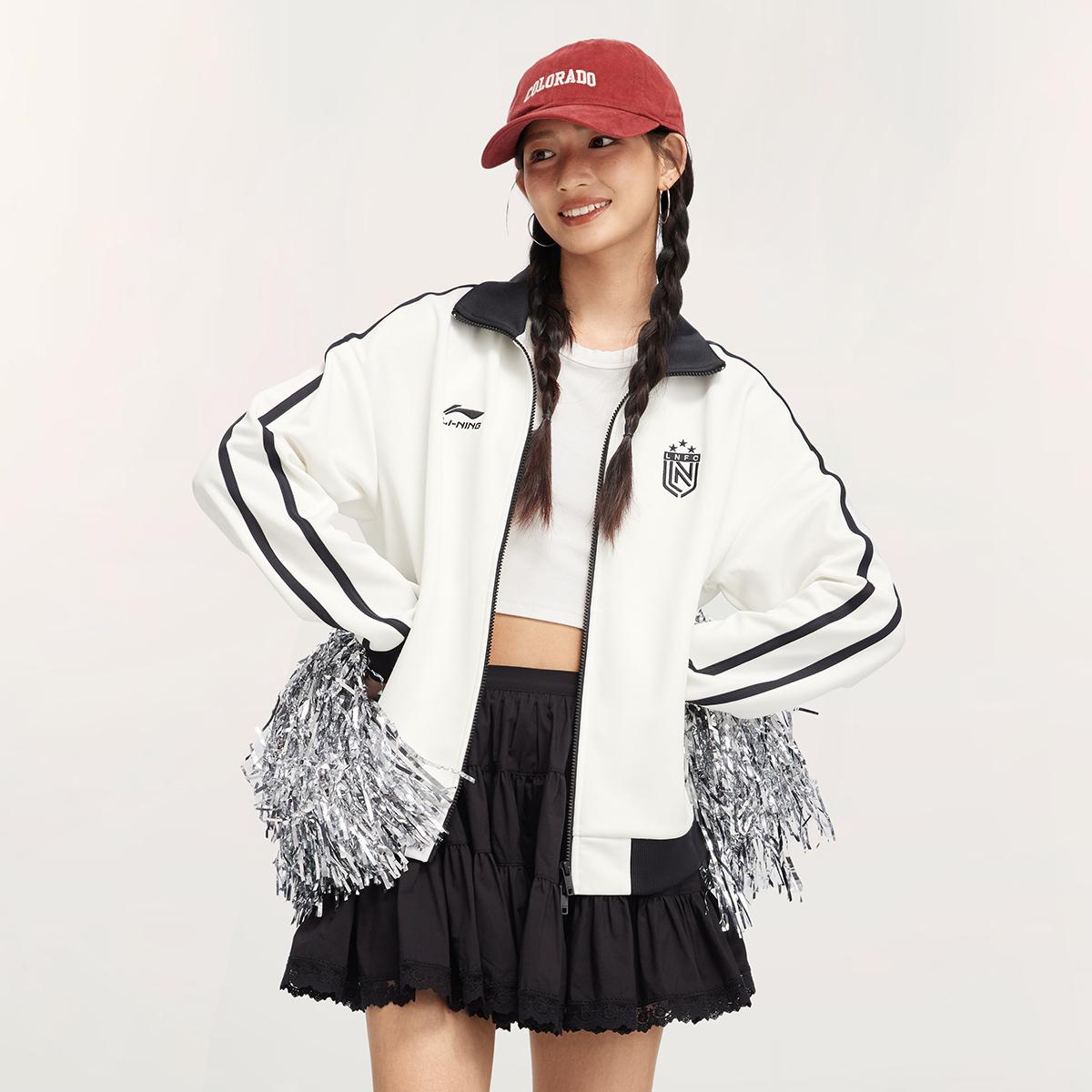 李宁正品运动生活系列男女同款复古休闲柔软透气宽松外套AWDVD01