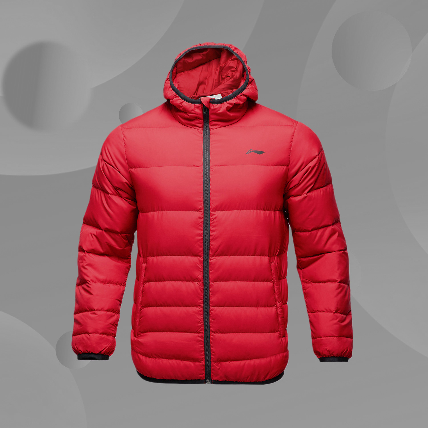 李宁羽绒服男装冬季新品连帽训练保暖外套短款运动服AYMP053