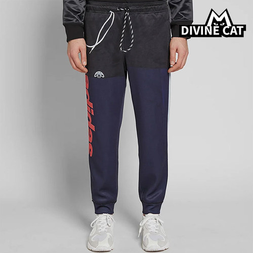 Adidas/阿迪达斯正品三叶草男士拼接宽松经典系带运动卫裤DT9487