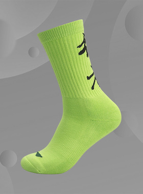 中国李宁正品篮球文化中长袜运动时尚吸汗男子高筒运动袜AWLP111