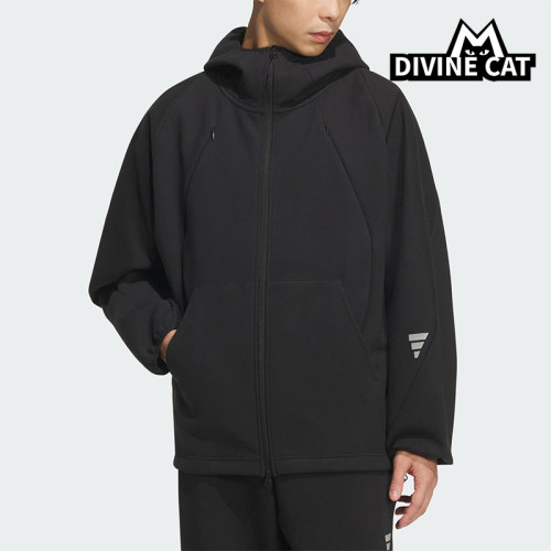 Adidas/阿迪达斯正品FUSTL M SWT HD男士运动连帽宽松外套KC6076