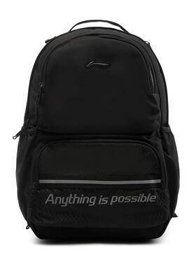 李宁正品运动生活系列男女大童反光多层大容量运动双肩包YBSU159