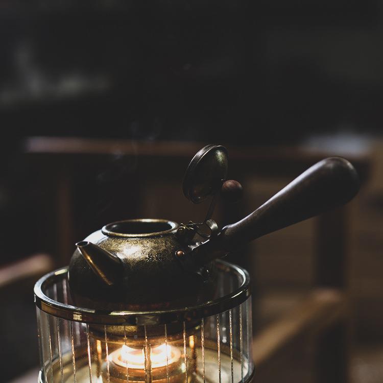 侧只起潮州紫砂工夫茶器手工铜壶烧批水铜壶煮cbtt把小号紫茶