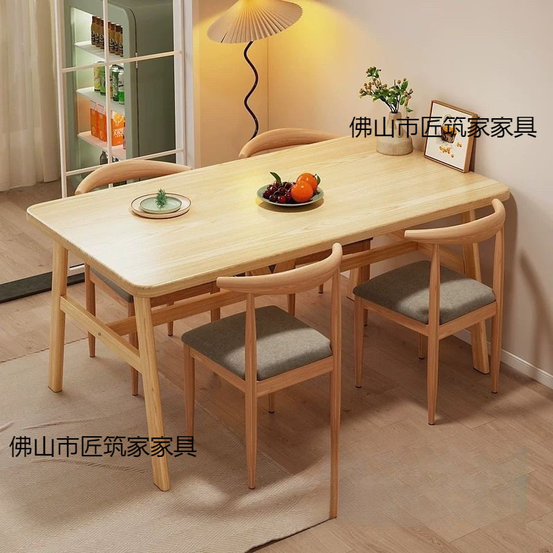 快餐店加厚长方形餐桌椅组合