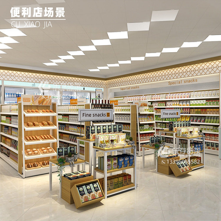 超市商场钢木促销架服装母婴店