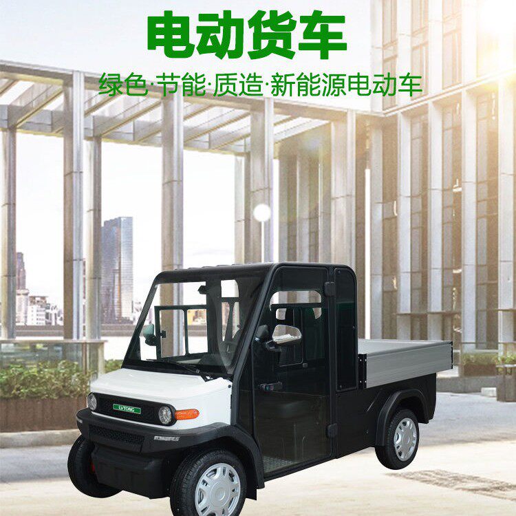 两人座电动货车平版货车 电动小货车电动搬运车