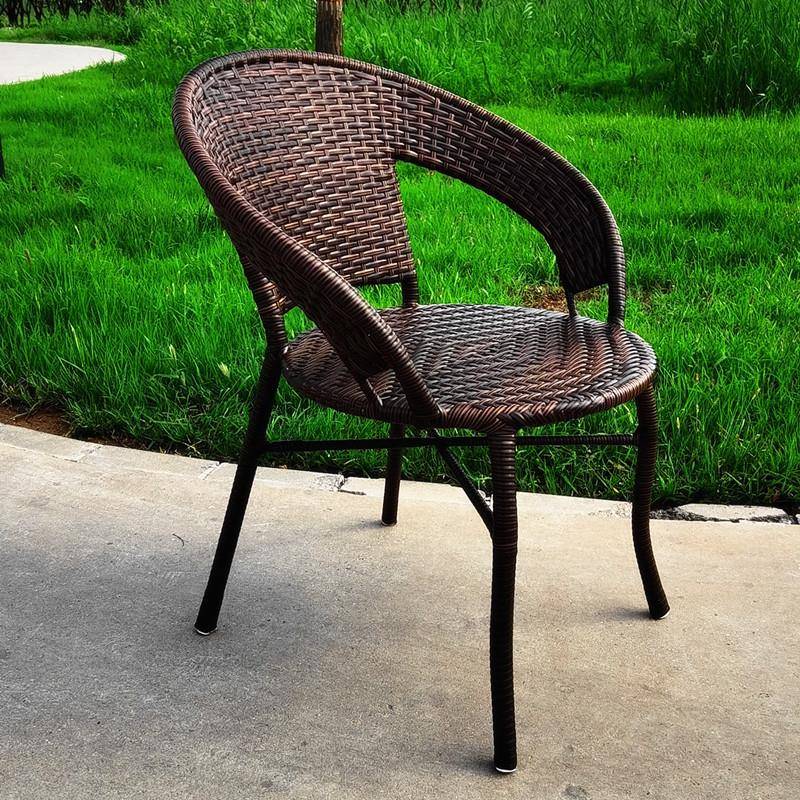 餐X&靠背椅手单人藤椅家滕编扶椅子户用外椅阳台休闲XNO座椅老人