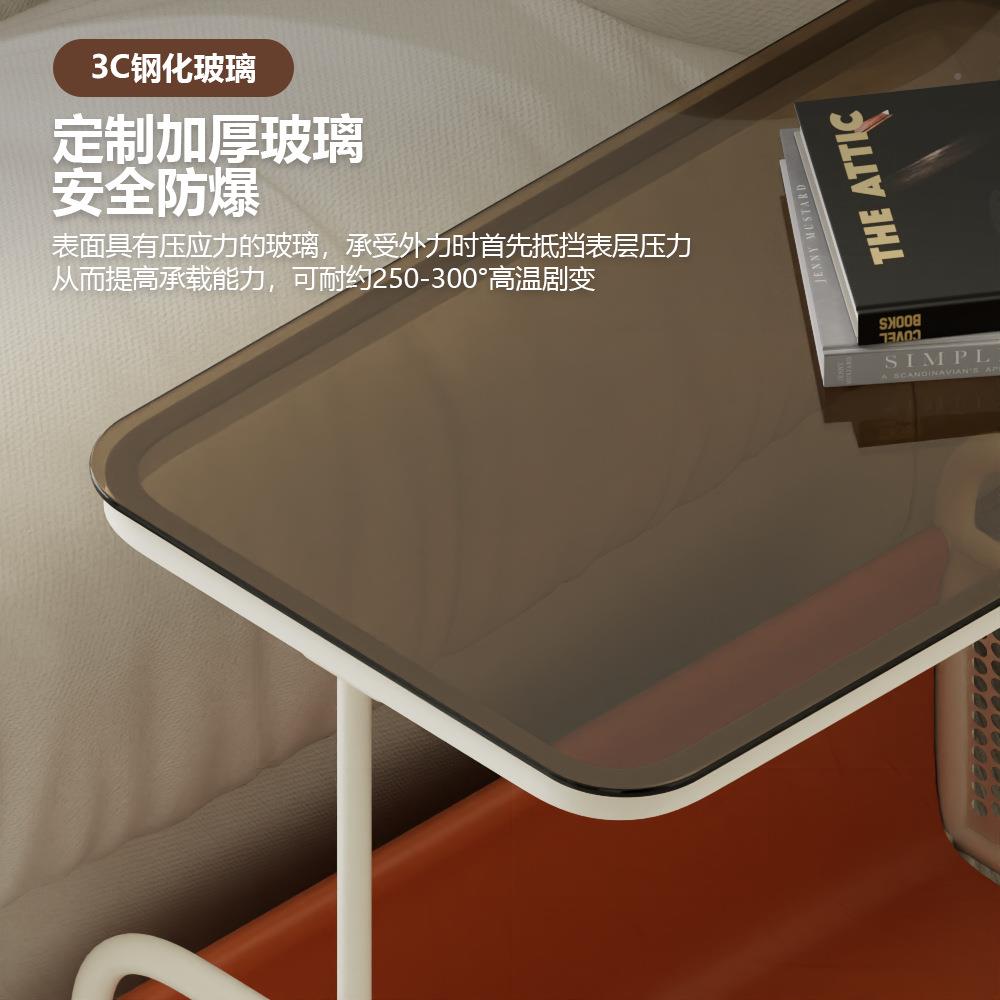 现代简zk-154方置约家用沙发角几厅网红车物架小茶几客可移动推边
