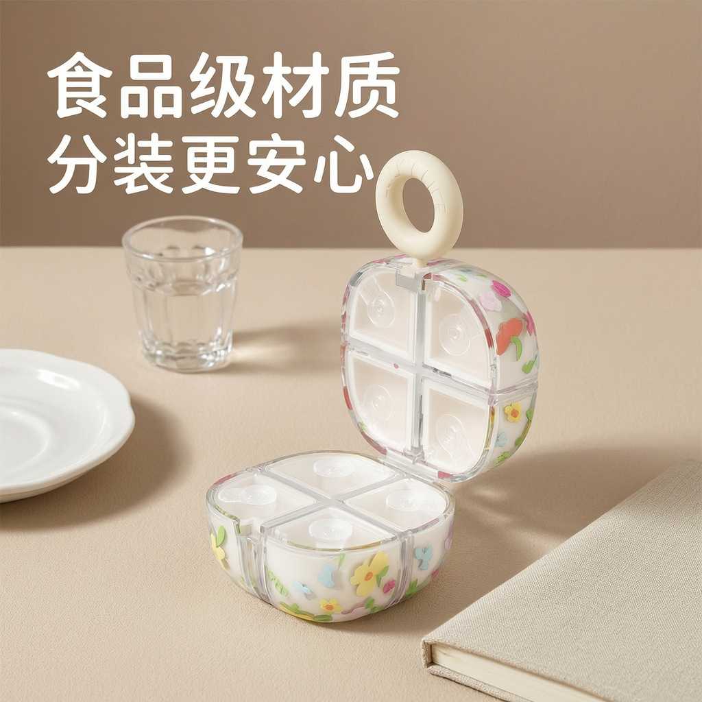 药盒便携分装药品医用密封防潮