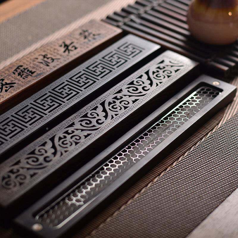 紫光檀木线香盒实木质卧香炉底酸香枝木插卧式香盒架TLX座香托香