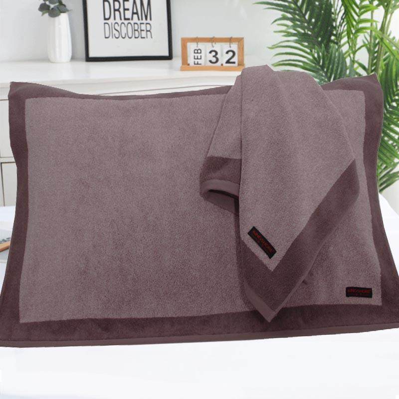 纯棉实吸厚TFP水大枕巾2条成人加厚家用枕头品巾正用反正舒适