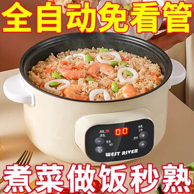 德国电煮锅全自动电炒锅多功能电饭锅家用电火锅蒸煮智能预约保温