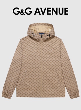G&G AVENUE 轻奢潮牌连帽外套夹克男女同款休闲时尚青年冲锋衣