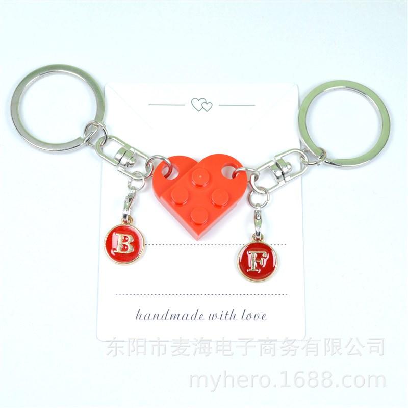 paired Heart matching pendant coupleG Necklace puzzle for lo
