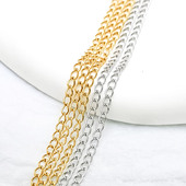 304不锈钢饰品链炉内金2.5 5mm延长链尾链diy手工链条一口价一米