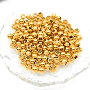 304不锈钢可夹定位珠炉内真空电镀1.5-3mm保色diy饰品常用基础珠