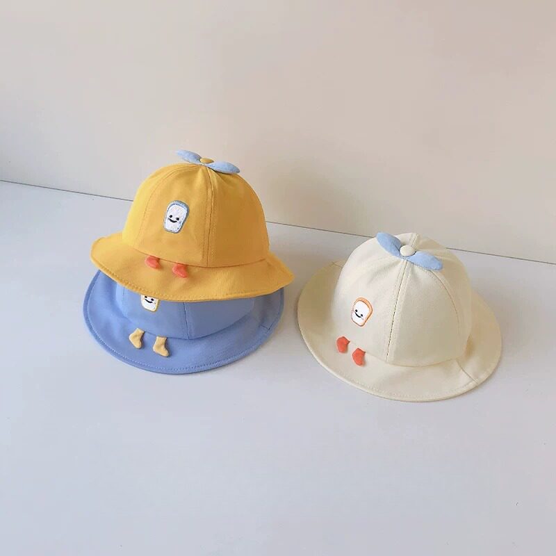 婴儿帽子春秋款渔夫帽可爱超萌小宝宝防晒薄款遮阳男女宝2026新款