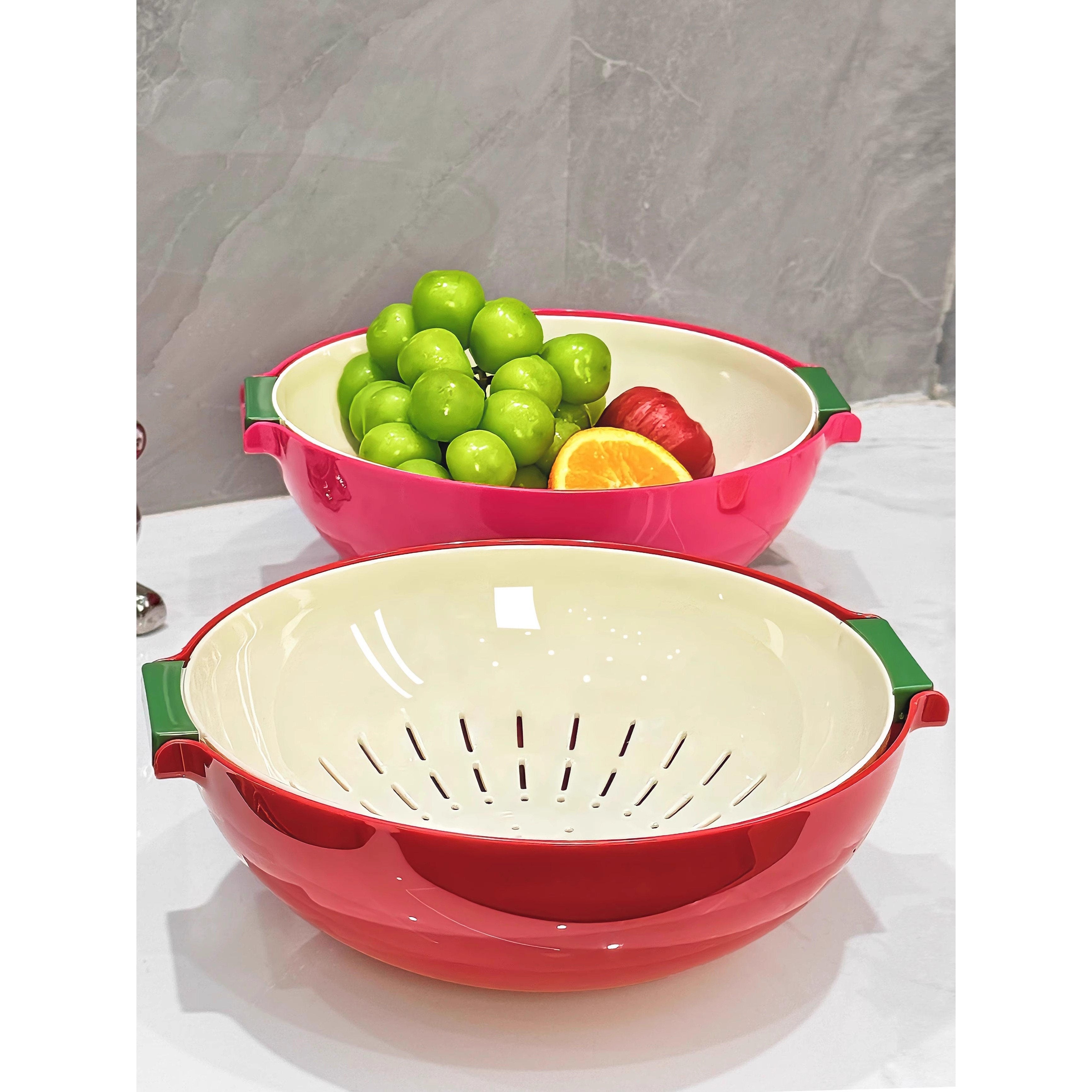 多巴胺双层沥水篮新款家用洗菜盆厨房水果盘滤水淘洗菜篮子,餐饮具,洗菜盆/沥水篮/漏水筛,淘宝优惠券,粉丝福利购,淘宝优惠卷