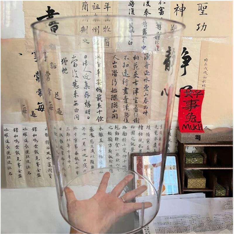 书法纸卷轴画卷收纳桶透明国画书画宣纸毛笔字画作品收纳筐