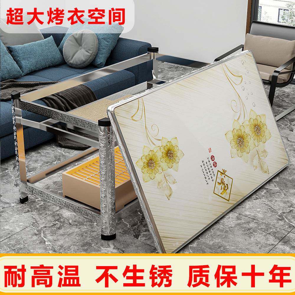 烤火桌豪华钢休化玻璃茶取几暖烤火架家用餐XDI桌牌闲棋娱乐待客