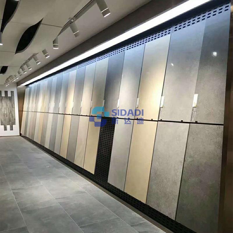 多功能可调瓷砖展示冲孔FLL洞洞板墙上展架石壁材样品架展节示柜