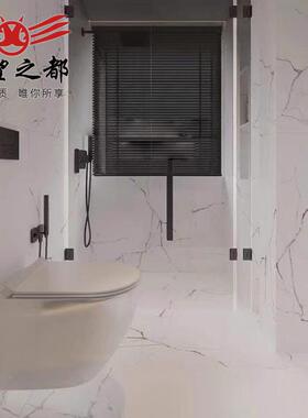 极简轻奢冰川白理石瓷砖酒大卫间墙砖60店60012000生x1200客餐厅