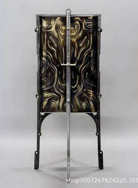 轻高金属酒柜设别墅家用计师款储端物奢柜高HX251031端艺术工业风