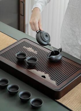 号观山大嵌入式储水FZP蓄水中茶盘家客用托盘厅小茶海盘茶盆式干