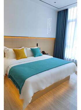 0WY厚搭深灰色V样板房床装UWE饰毯床尾毯床旗床尾巾沙发搭毯色巾