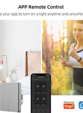 zigb智ee1-4路单火213零火通用能开关磁持5保00W/路无需电智容tuy