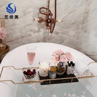 卫生间浴缸置物架可伸缩多功能沐浴泡澡支架防滑浴缸手机平板支架
