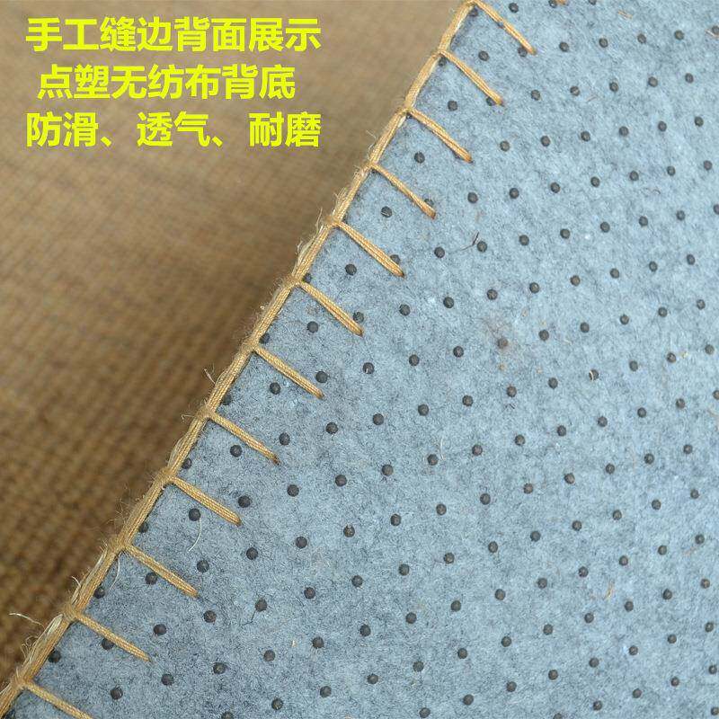 剑麻地毯客OXN厅卧榻室茶几茶手室工编织黄麻麻草编榻亚米地垫可