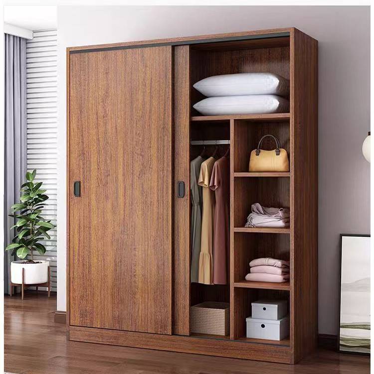 衣柜家用卧室推拉门实木质出租房屋用儿童大衣橱简易组装收纳柜子