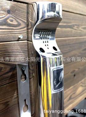 不AS027锈钢30户4挂壁式商公烟灰缸酒吧用外用圆管烟头烟蒂柱