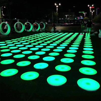 LED发光一彩跑砖人体感应发色地光钢化玻璃跳跳道具灯光YJ-GJD-2