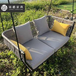 户外千花园庭院休闲双秋室外别墅酒人店民宿水防防晒绳编NFX吊篮