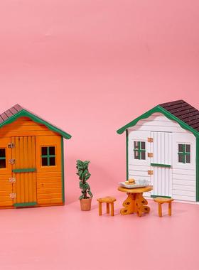 1：1娃00129娃DO屋LLHO家US2E迷你家具儿童过家小屋可爱袖珍别墅