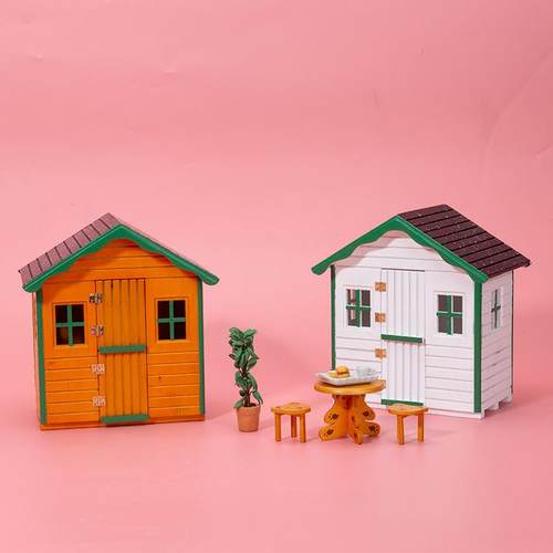 1：1娃00129娃DO屋LLHO家US2E迷你家具儿童过家小屋可爱袖珍别墅