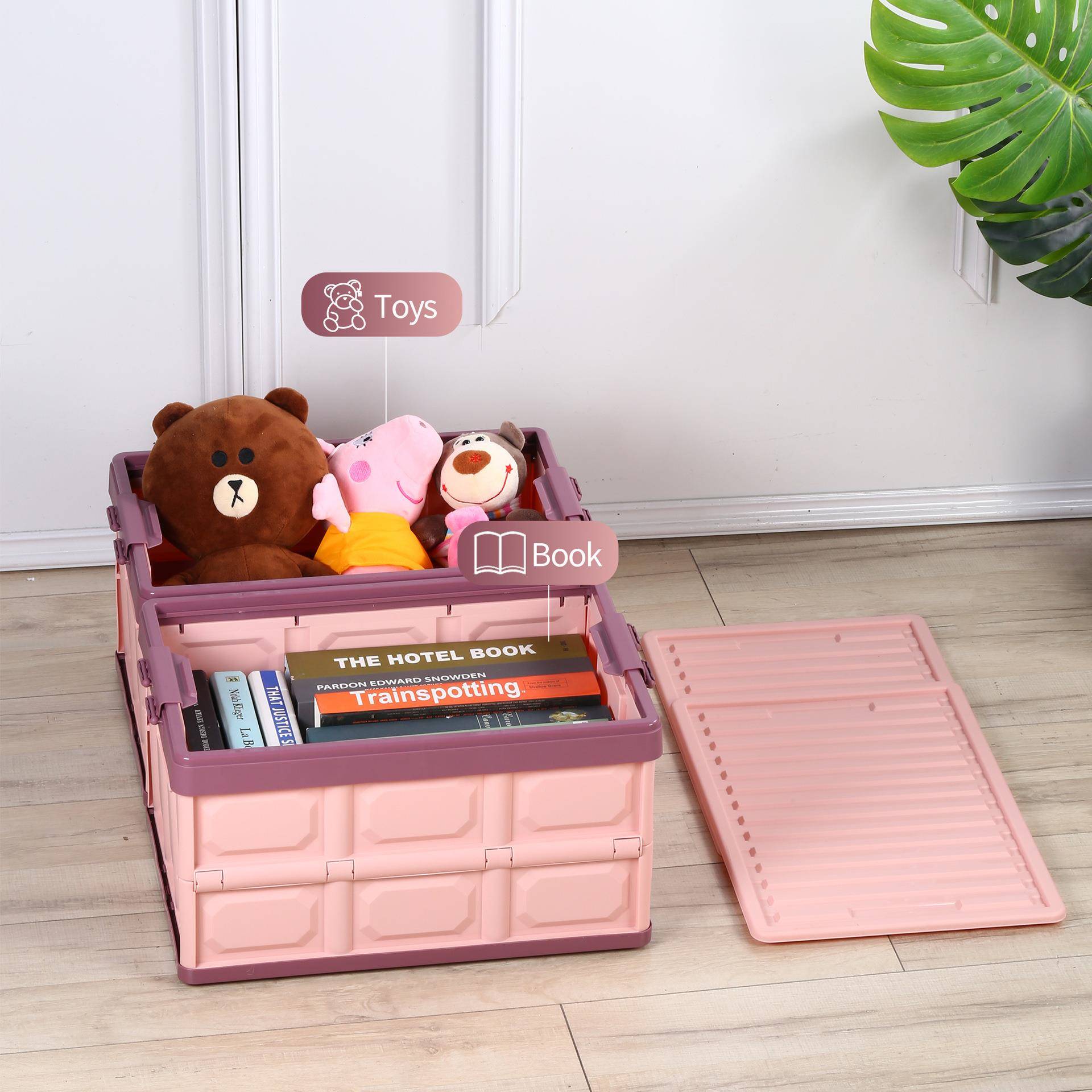 捷车便载行李收纳箱折叠式收纳箱公家居多办DTG功能塑料整理箱