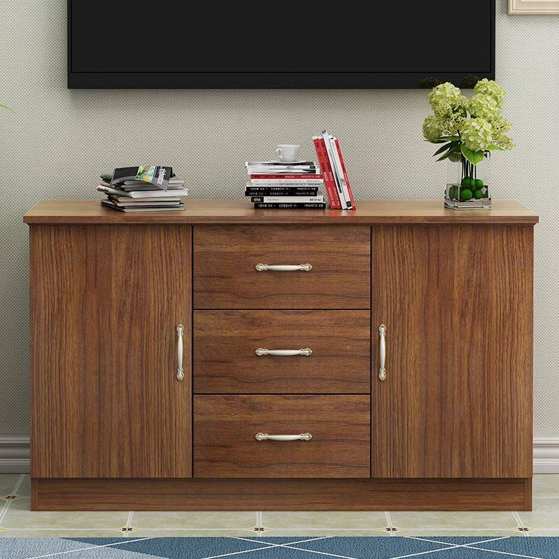 I黑胡桃木电视柜柜储物柜餐边斗柜收纳柜地实柜F76SH5MT阳台矮柜