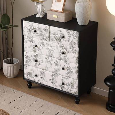 法式复古43434风五柜客餐斗厅柜子印家花餐边柜简约现代小户型用