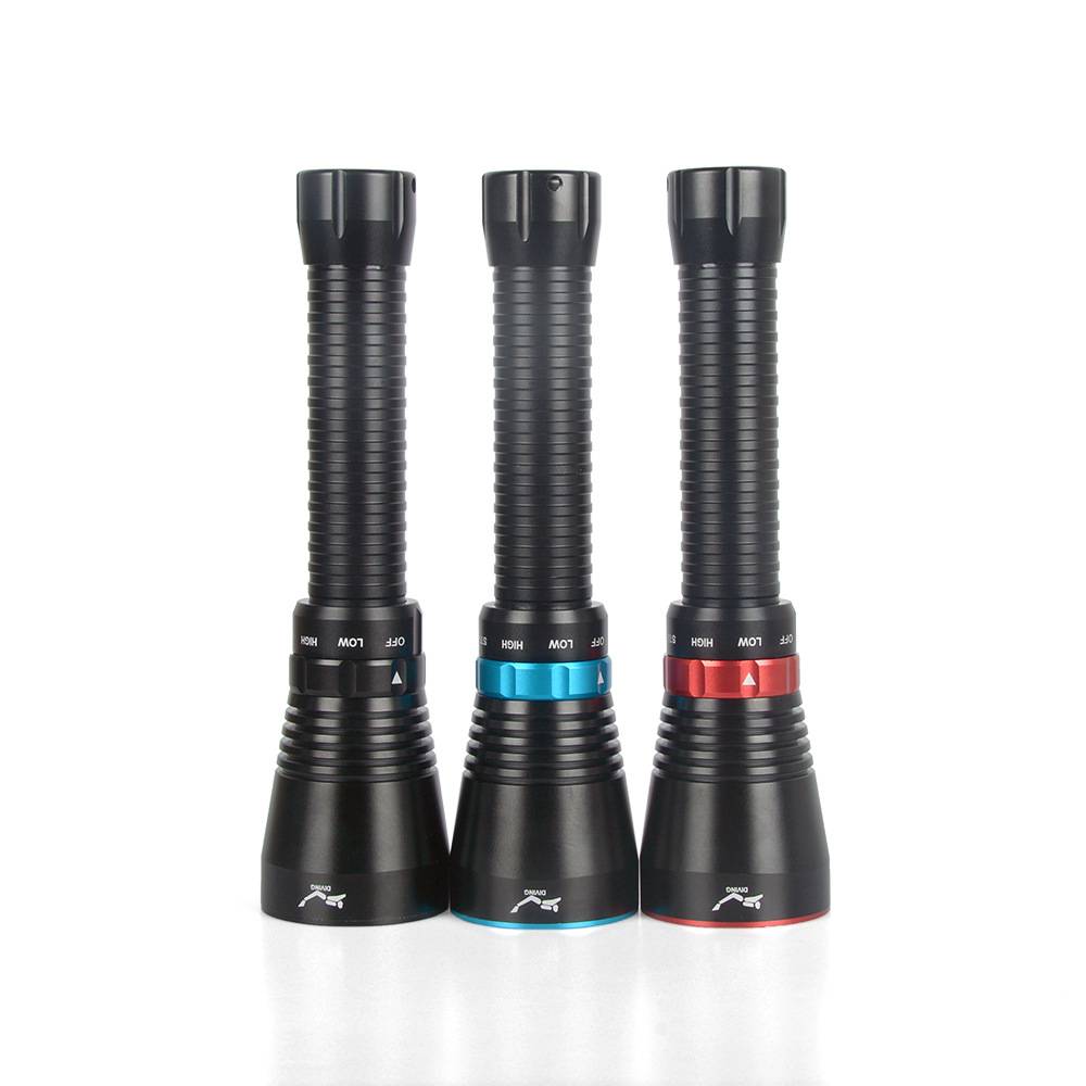 新款XHP70二代强光26650潜水手电筒 LED磁控调光防水手电厂家直销