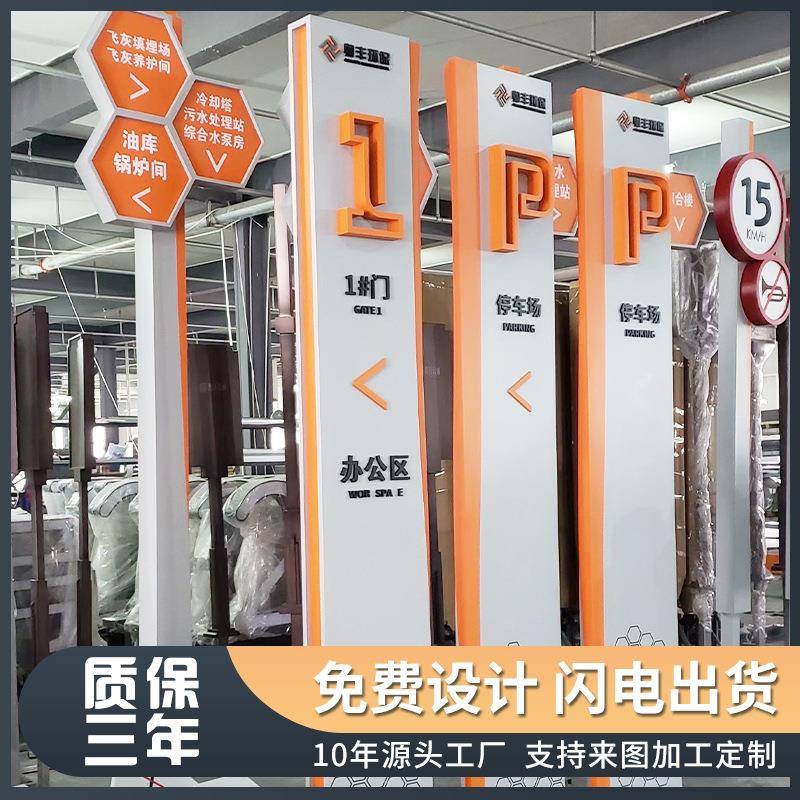 户外牌LED告导精神堡广垒向指示牌不锈钢立式072商场导视牌厂家制