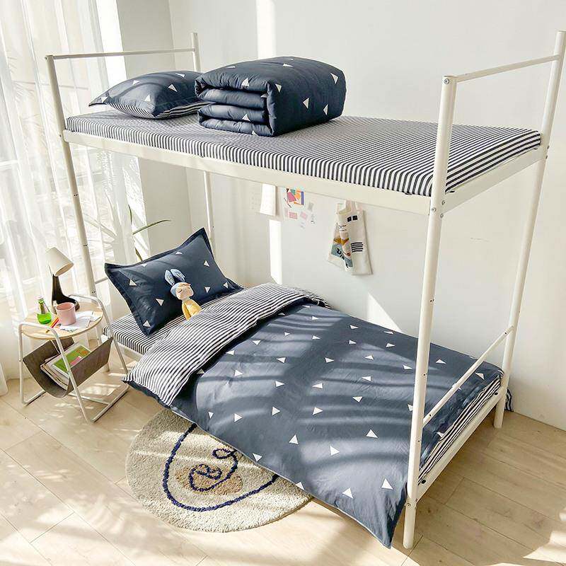 生宿舍全三9784件套床上用品简约风单人宿件舍公寓纯棉斜纹棉三学